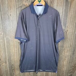 Greyson Performance Golf Polo Shirt Star Print Moisture Wicking Mens Size XL